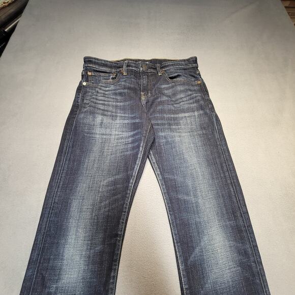 Lucky Brand Jeans Mens 32x32 Blue Slim Straight Distressed Denim - Picture 2 of 10